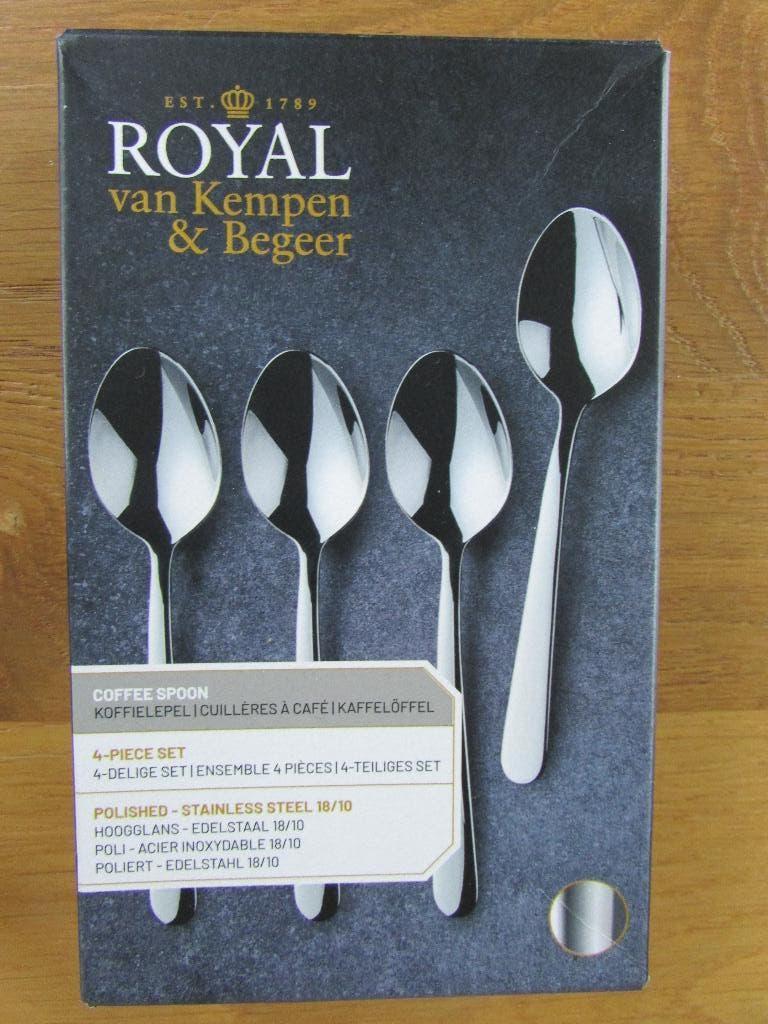 Royal van Kempen & Begeer: 4 koffielepels, Ophalen of Verzenden, Nieuw, Rvs of Chroom, Vaatwasserbestendig
