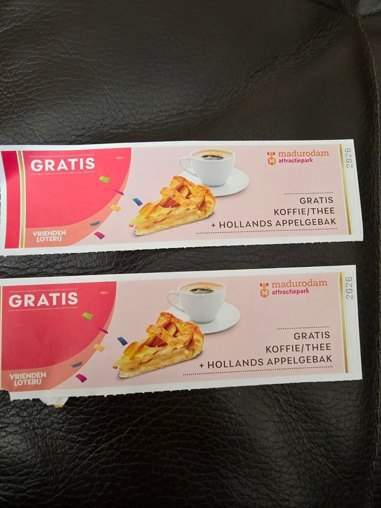2 bonnen madurodam, Ticket of Toegangskaart