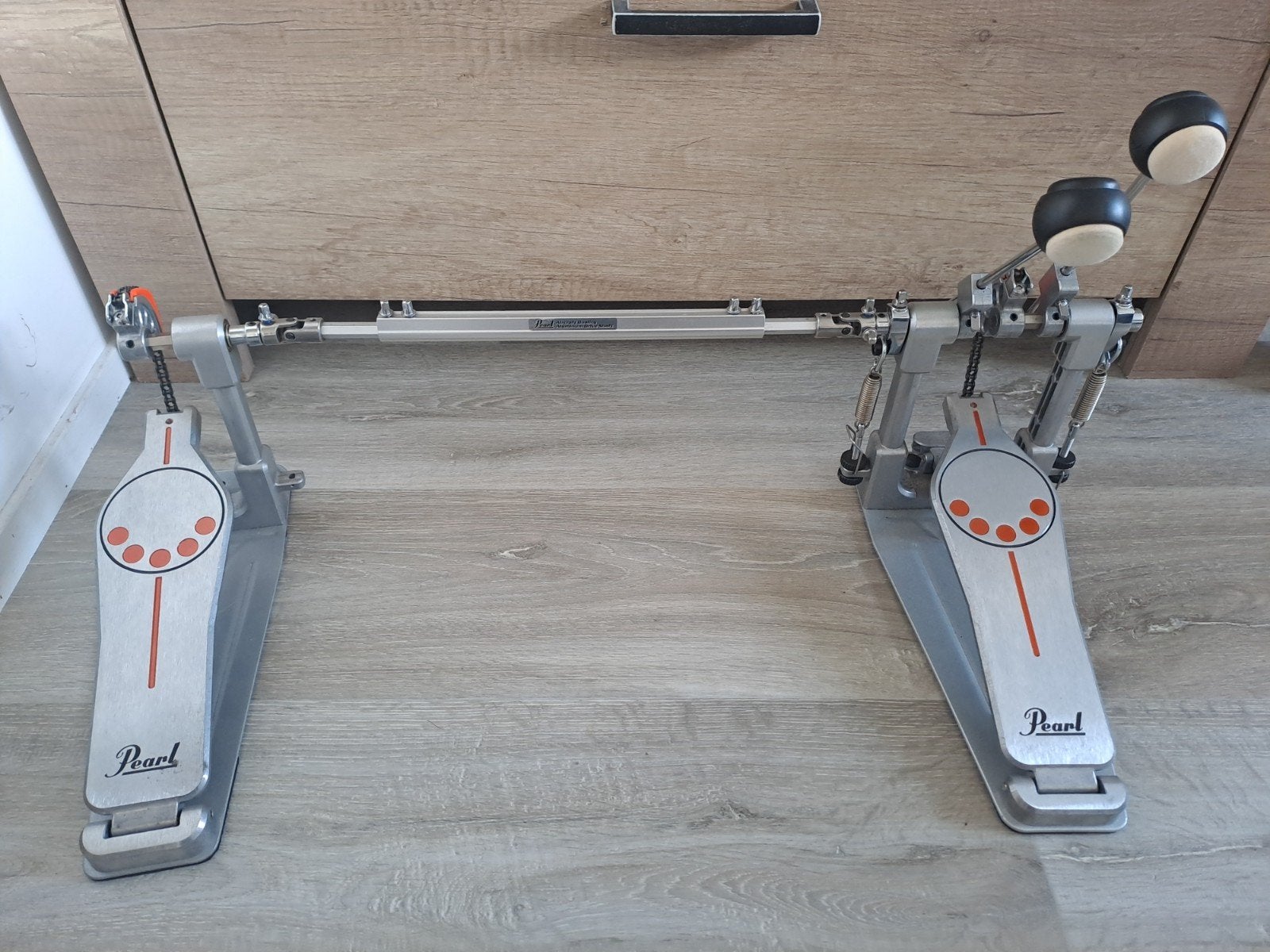 Pearl Demonator Double Bass Pedals - Zo goed als nieuw!, Verzenden