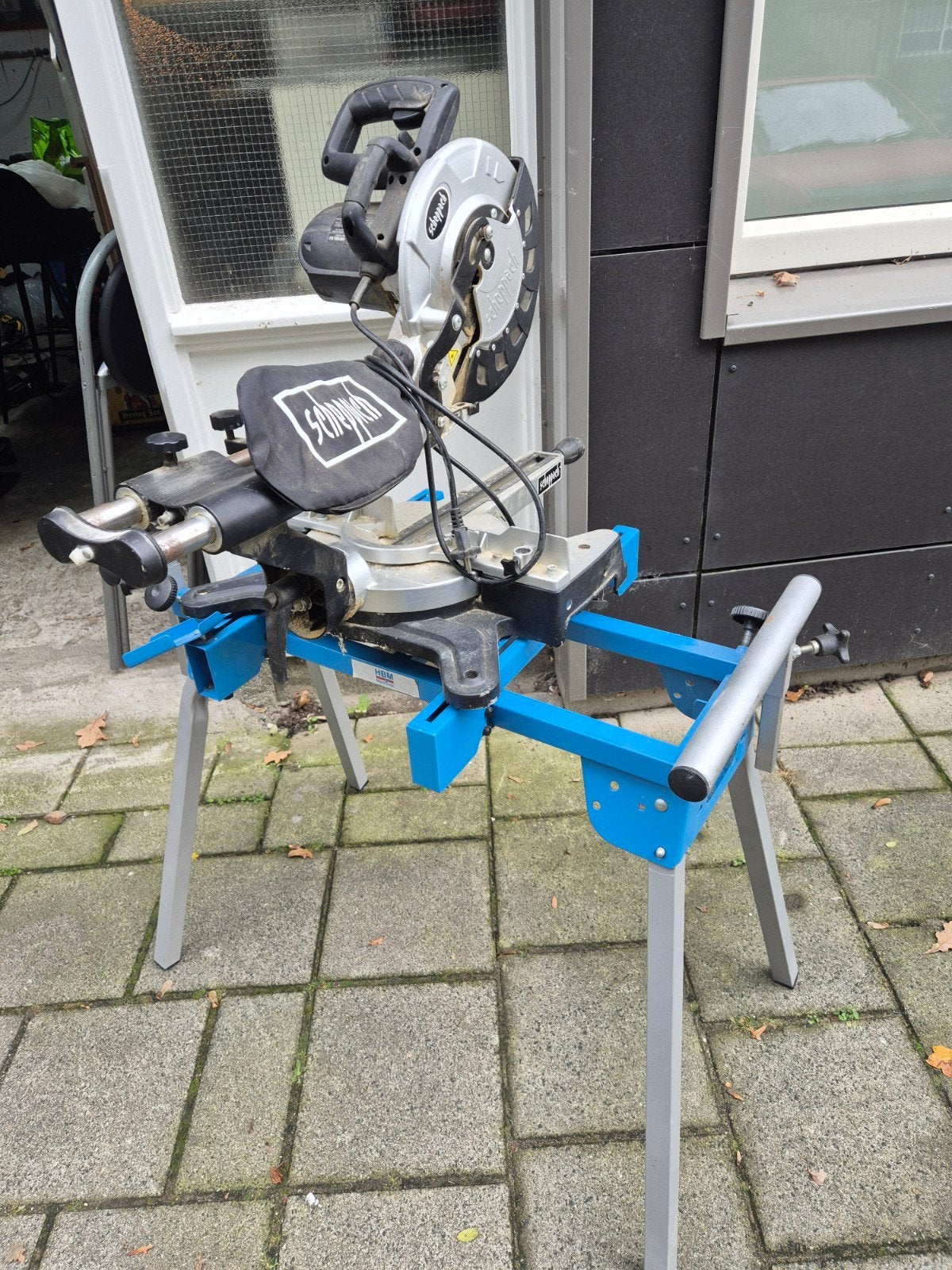 Scheppach Afkortzaag met HBM Zaagtafel - Gebruikt, Gebruikt, Scheppach, 600 tot 1200 watt, Ophalen of Verzenden