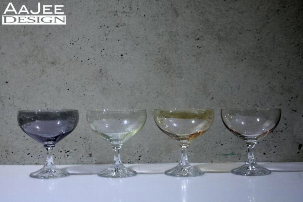 4 Schott Zwiesel - Neckar - Sorbet - 4 Iriserende kleuren, Antiek en Kunst, Antiek | Glas en Kristal, Ophalen of Verzenden