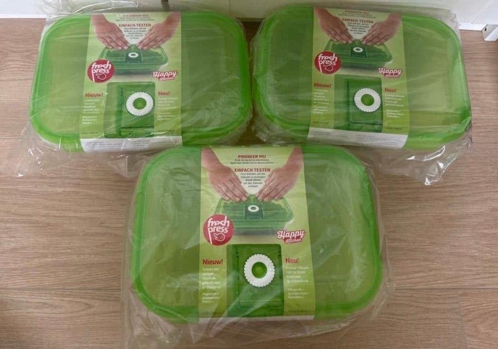 3 Happy Kitchen Fresh Press vacuum vershouddozen, Overige typen, Kunststof, Nieuw, Ophalen of Verzenden