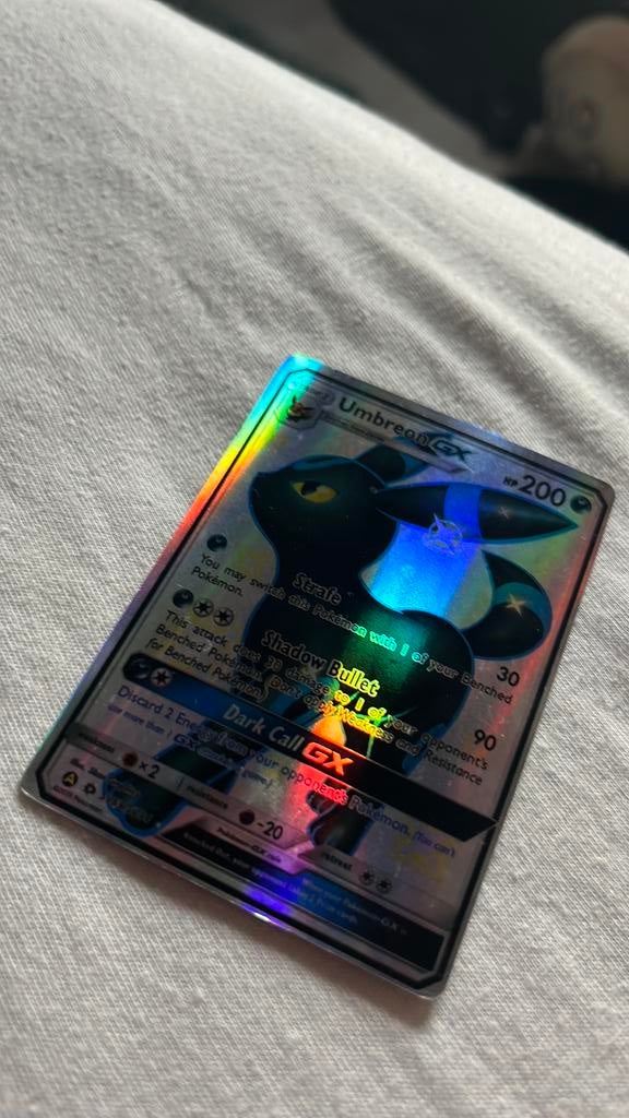 Umbreon GX pokemonkaart, Ophalen of Verzenden, Zo goed als nieuw