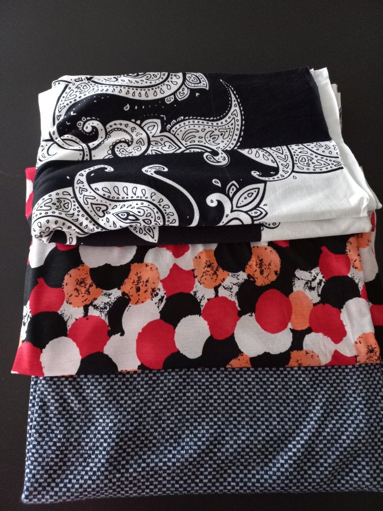 3 lappen fijne tricot stof, Overige kleuren, 120 cm of meer, Nieuw, Ophalen of Verzenden