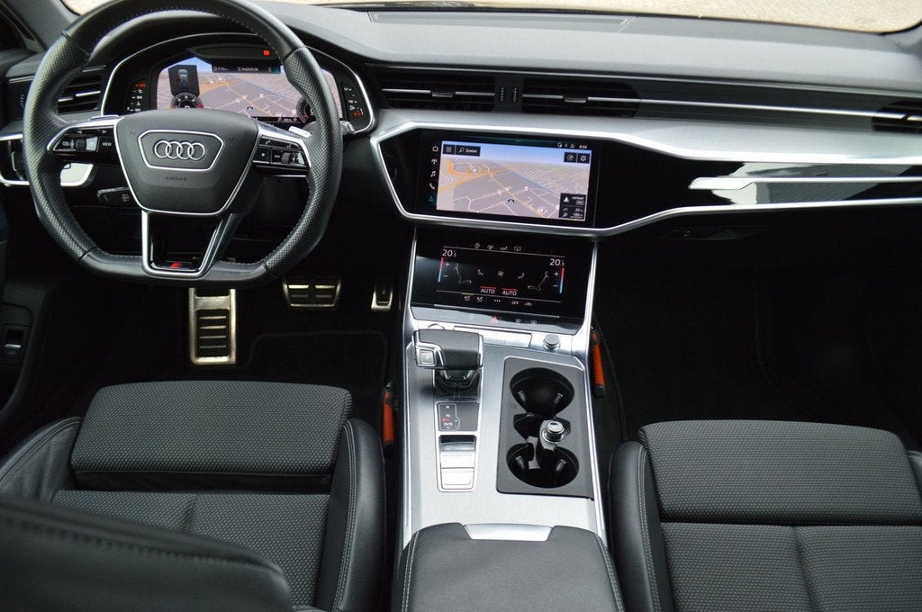 Audi A6 Avant 40 TDI Launch ed. Sport,TREKHAAK,ALL-SEASON.EX, Auto's, Audi, Gebruikt, 2000 kg, Blauw, Leder en Stof