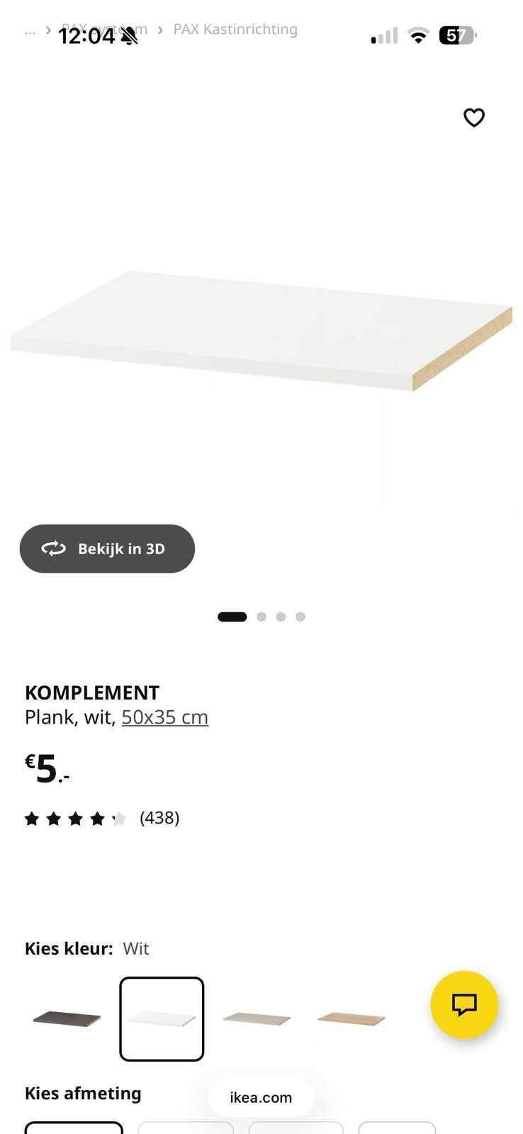 Ondiepe pax plank 50, Zo goed als nieuw, Minder dan 100 cm, 50 tot 75 cm, 50 tot 100 cm
