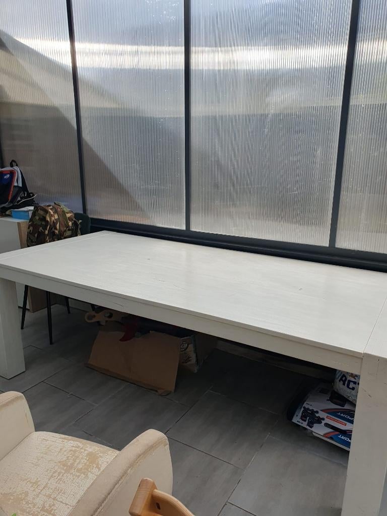 Tafel, Huis en Inrichting, Tafels | Eettafels, Ophalen, Gebruikt, 100 tot 150 cm, 200 cm of meer