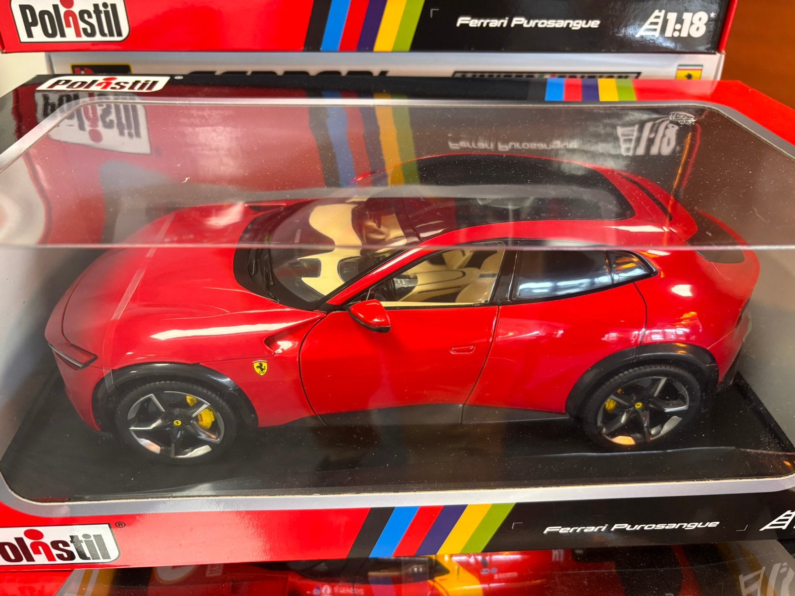 Ferrari Purosangue Rosso Corsa Polistil 1:18 ! C4F, Overige merken, ., Nieuw, Ophalen of Verzenden