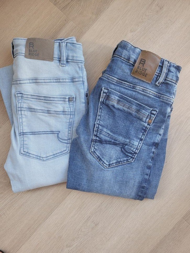 Set van 2 WE Blue Ridge Skinny Jeans - Maat 146, Kinderen en Baby's, Kinderkleding | Maat 146, Broek, Gebruikt, Ophalen of Verzenden