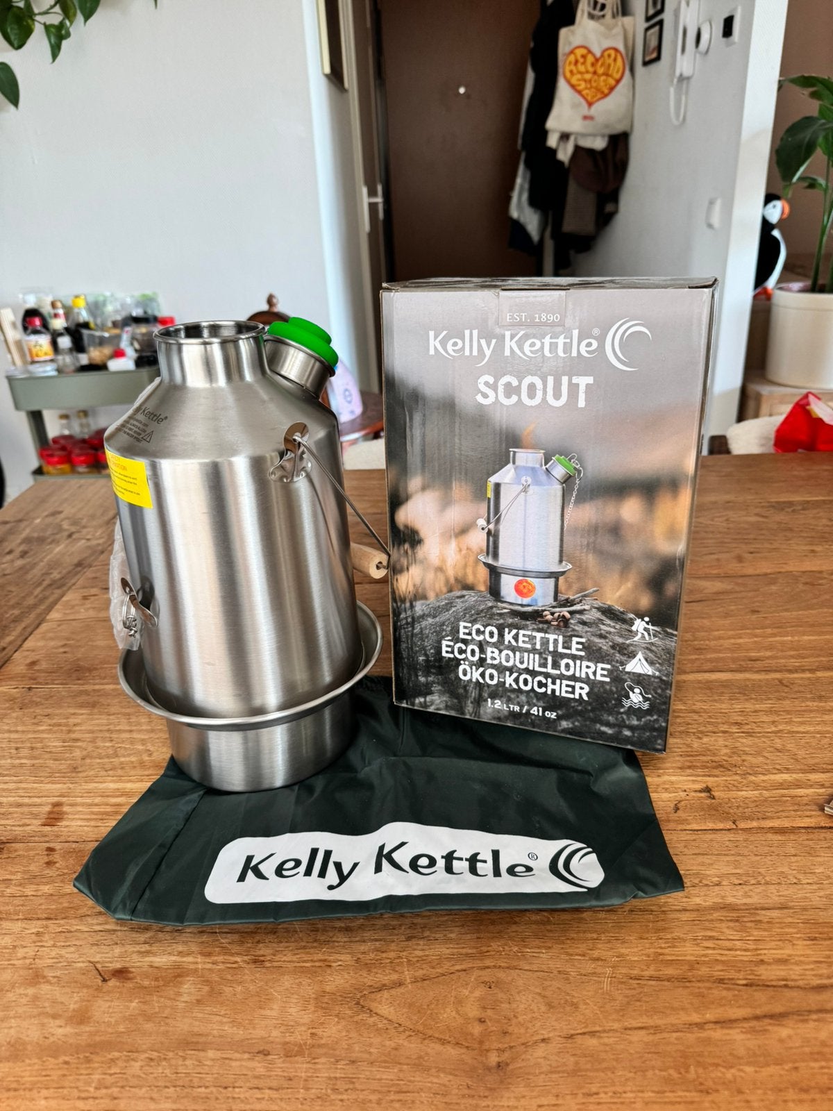 Kelly Kettle ‘base camp’ 1.6L outdoor waterkoker, Ophalen of Verzenden, Zo goed als nieuw