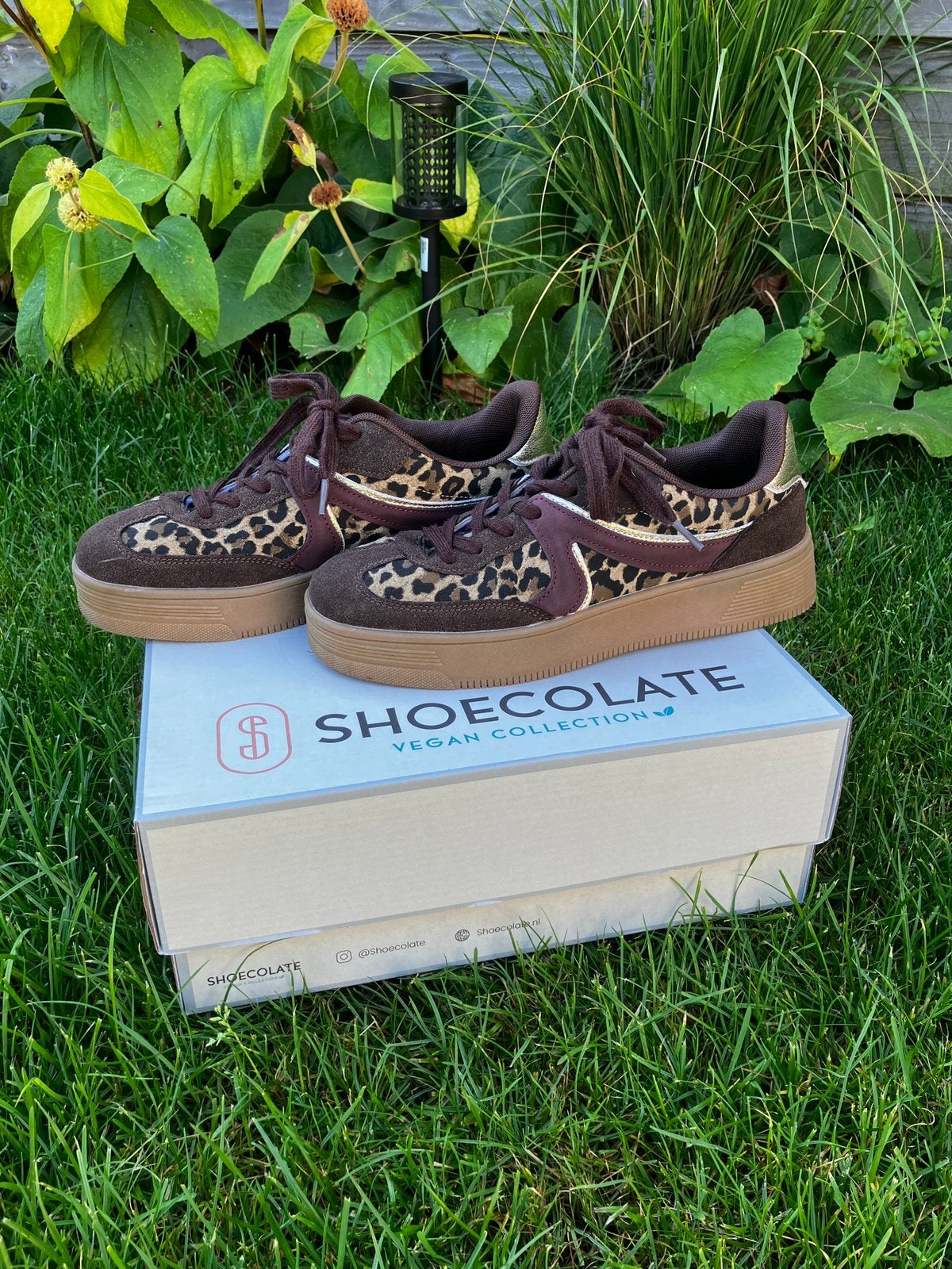 Bruine sneakers van Shoecolate/La Lau, vegan, mt 40, Ophalen, Bruin, Sneakers of Gympen, Zo goed als nieuw