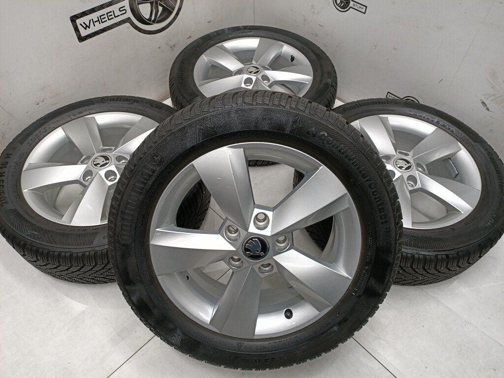 Skoda Octavia lichtmetaal velgen 16 inch 5x112, Ophalen, Gebruikt, 16 inch, Banden en Velgen