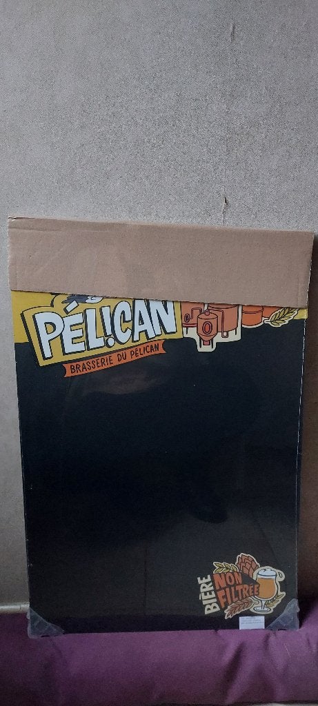 Nieuw krijtbord biermerk Pélican, Ophalen of Verzenden, Nieuw, Reclamebord, Plaat of Schild, Overige merken