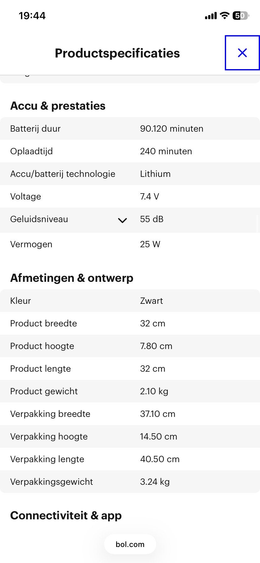 Foto 7 van Robotstofzuiger - Mist afstandsbediening, werkt via app