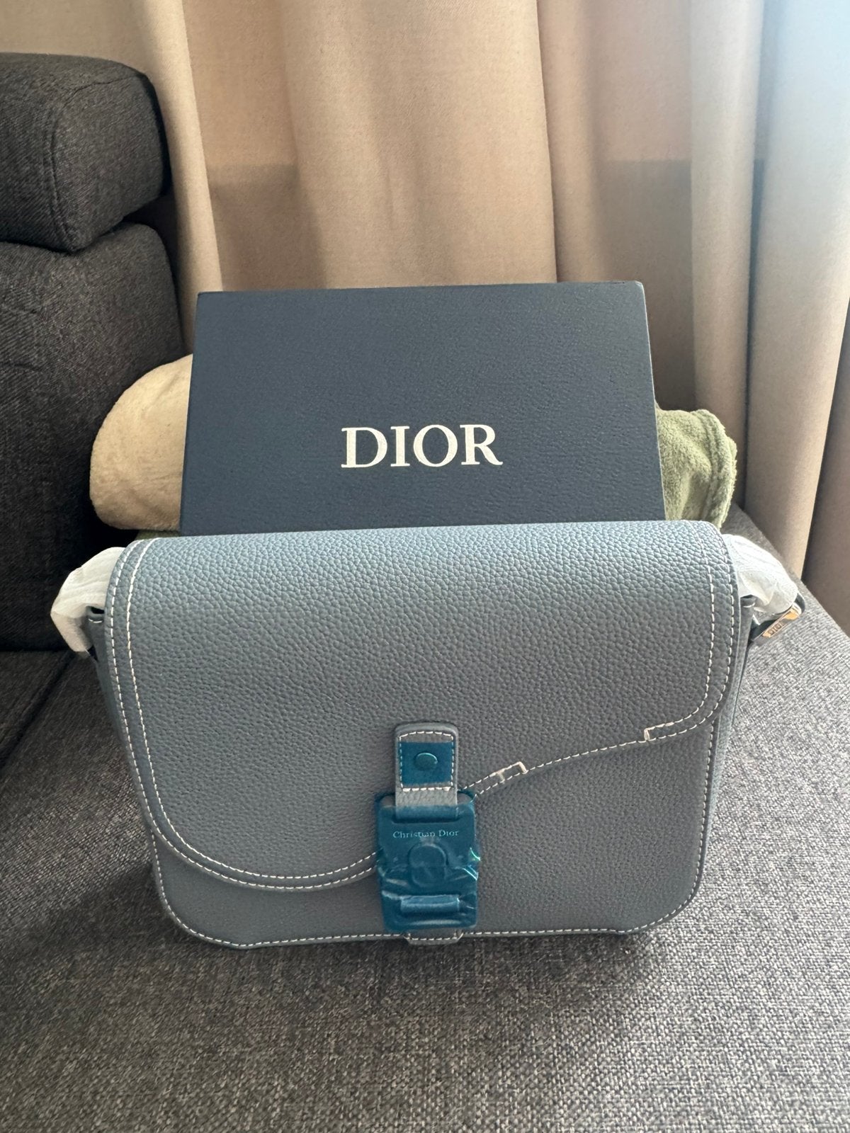 NIEUW Dior Saddle Bag grijs schoudertas, Ophalen of Verzenden, Nieuw