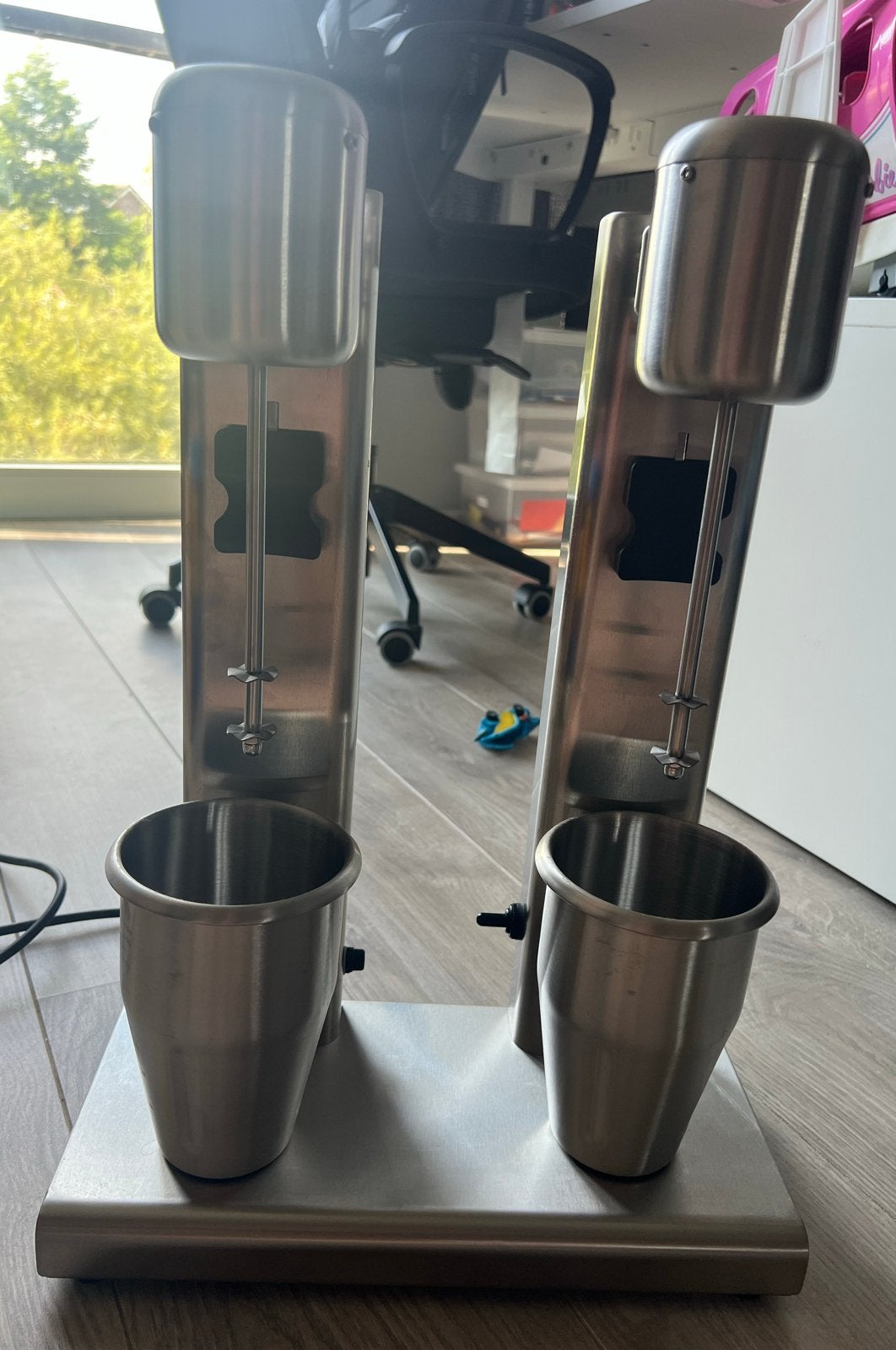 Professionele dubbele milkshaker MS-2 RVS, Ophalen, Zo goed als nieuw