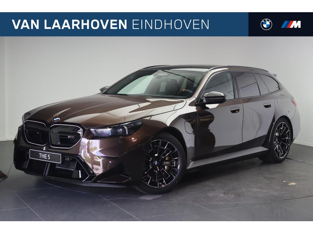 BMW 5 Serie Touring M5 Automaat / Trekhaak / Panoramadak / C, Auto's, Bruin, 4395 cc, Leder, Hybride Elektrisch/Benzine