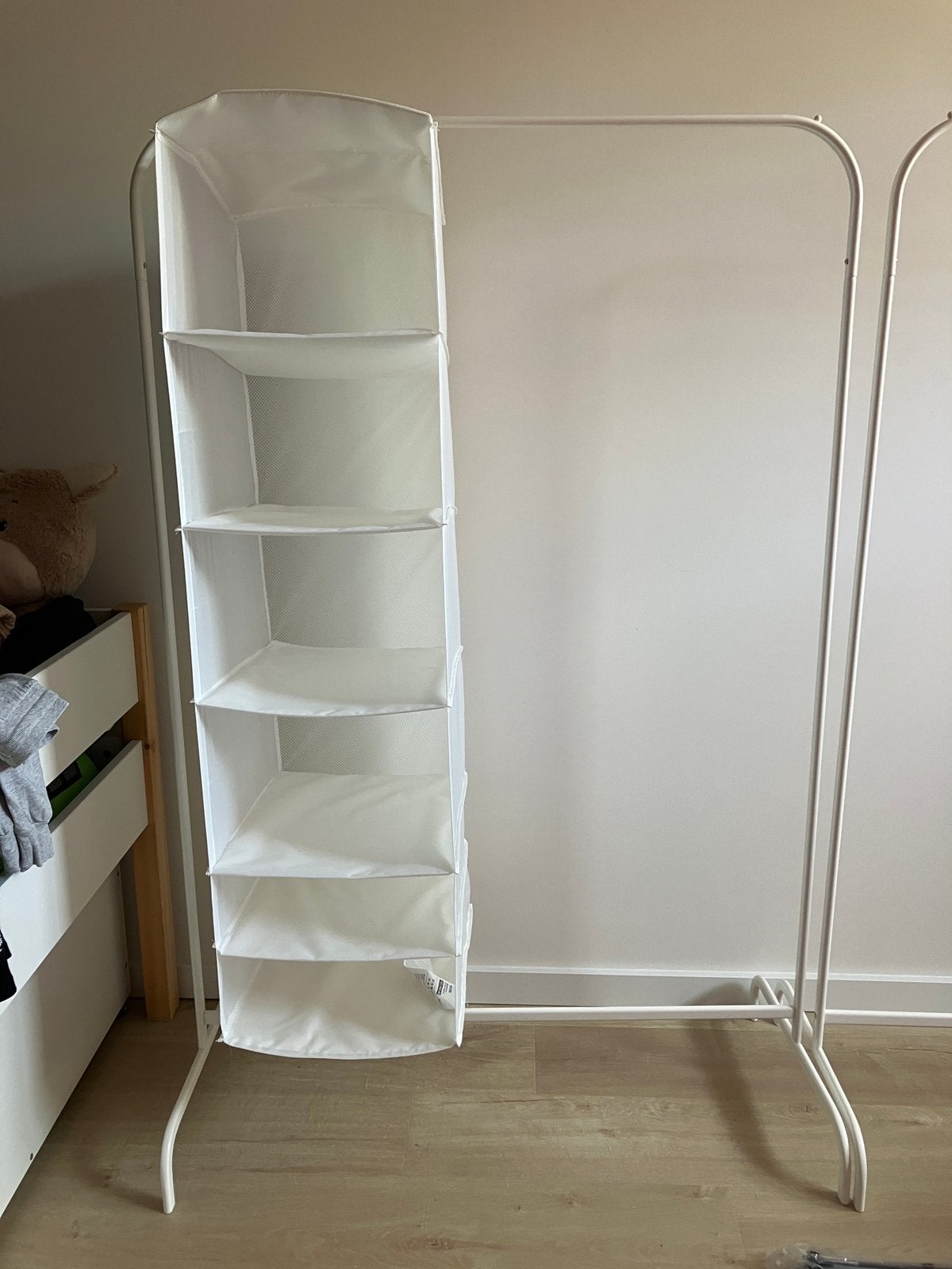 Ikea kledingrek Mulig 2 stuks met opbergvakken, Ophalen, Zo goed als nieuw