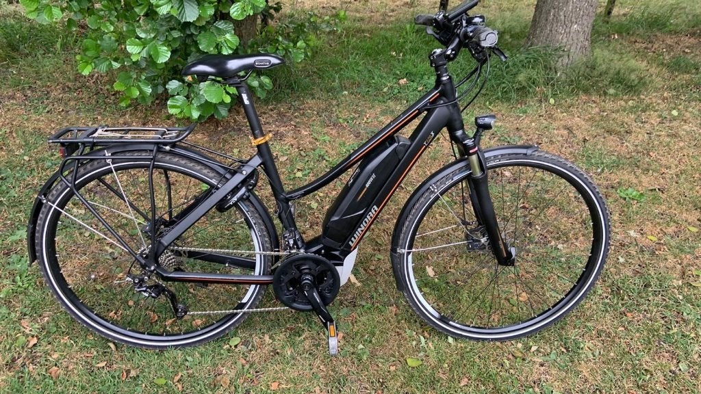 Winora dames e bike / koga gazelle sparta cube trek canyon, 47 tot 50 cm, Versnellingen, Zo goed als nieuw, Schijfrem