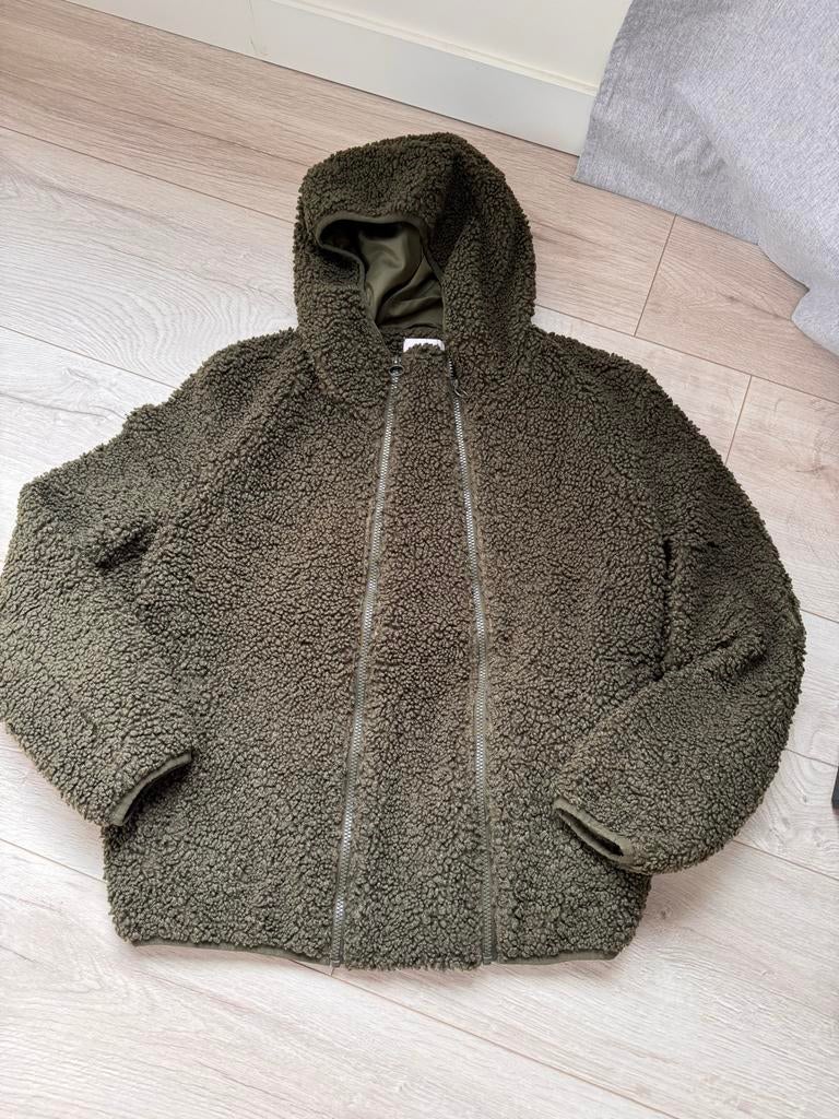 Mamalicious Zwangerschapsjas Bouclé/Teddy Bruingroen Maat M, Ophalen, Zo goed als nieuw, Maat 38/40 (M), Groen