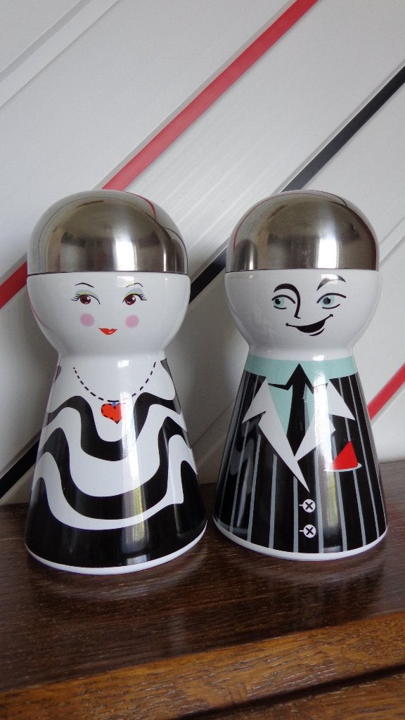 Vintage porseleinen voorraadpotten Man-Vrouw, Antiek en Kunst, Antiek | Keukenbenodigdheden, Ophalen