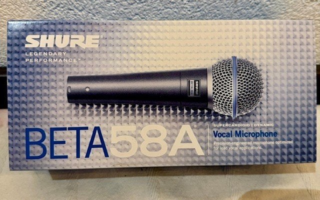 Shure microfoon BETA58A, Ophalen of Verzenden, Zo goed als nieuw, Zangmicrofoon