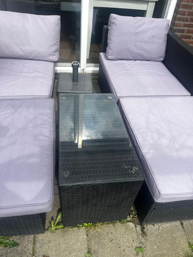 Tuinset, Ophalen, 4 zitplaatsen, Kunststof, Zo goed als nieuw