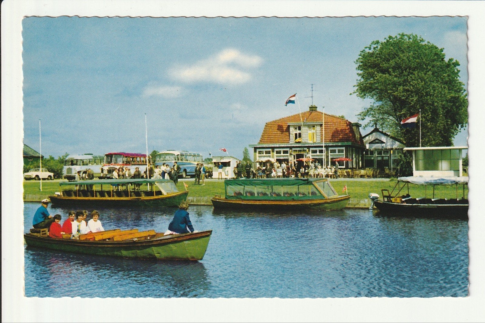 GIETHOORN BONDSCAFE REST. HOLLANDS VENETIE PUNTERS RONDVAART, Ophalen of Verzenden, 1960 tot 1980, Ongelopen, Overijssel