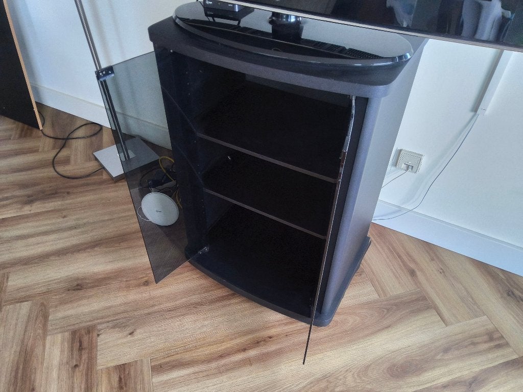 tv meubel, Ophalen, Gebruikt, 50 tot 100 cm, Glas