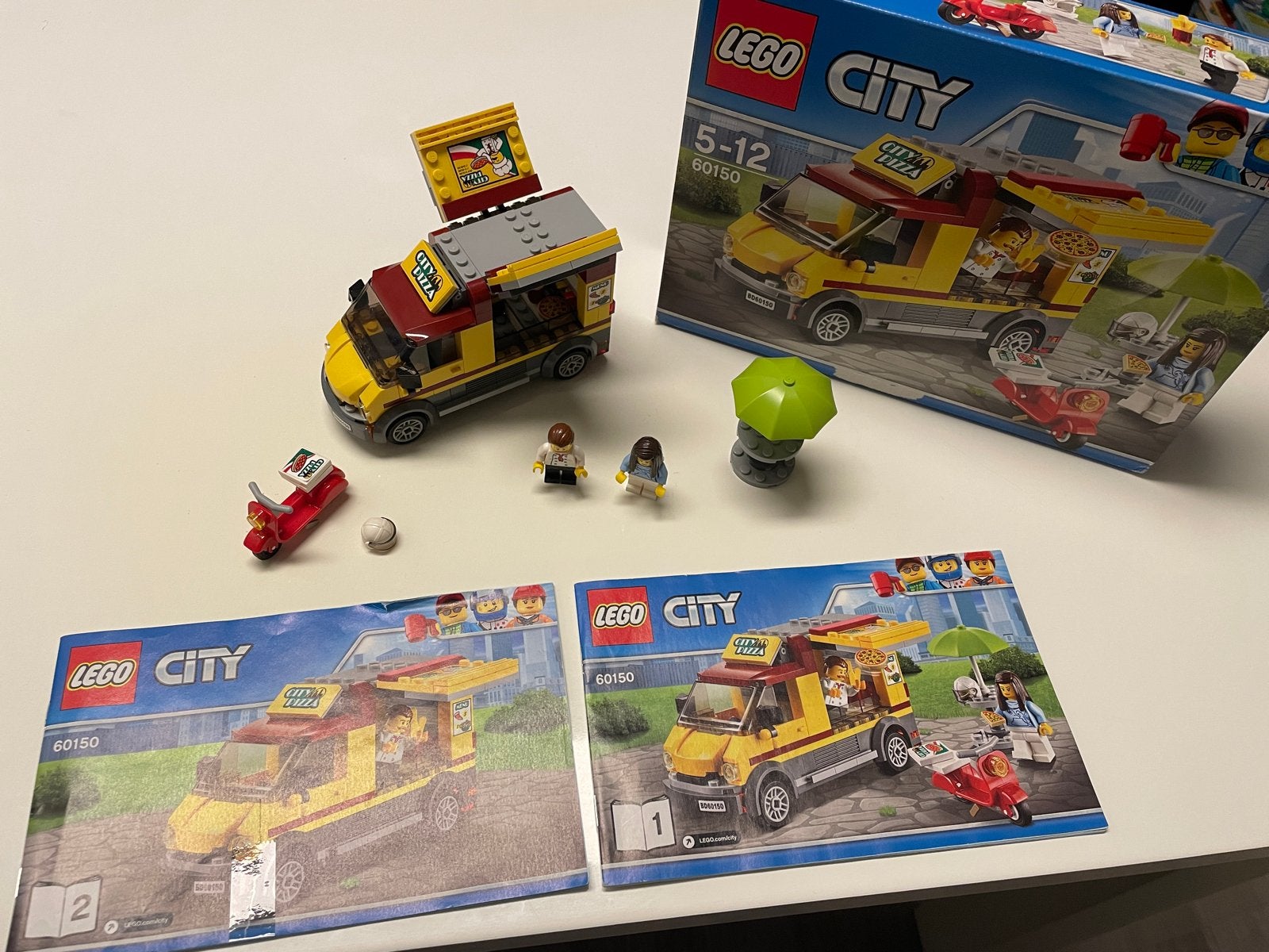 LEGO City Pizzawagen 60150 - Complete set met doos en boekje, Ophalen, City, Lego, Zo goed als nieuw