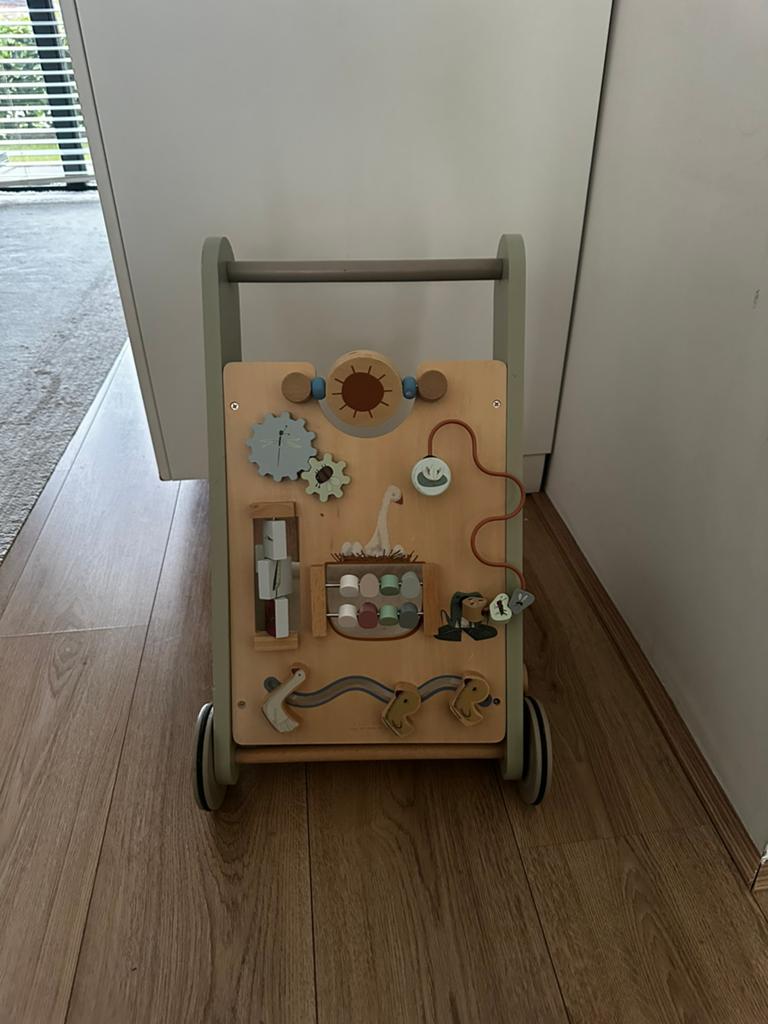 Loopwagen, Kinderen en Baby's, Speelgoed | Houten speelgoed, Ophalen of Verzenden, Gebruikt, Duw- of Trekspeelgoed