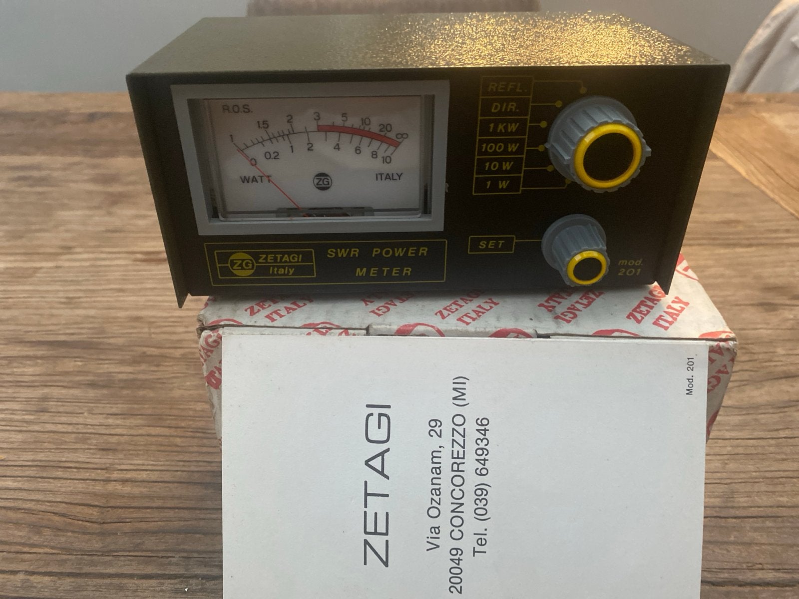Zetagi SWR Powermeter 1 KW - Model 201, Ophalen of Verzenden, Zo goed als nieuw