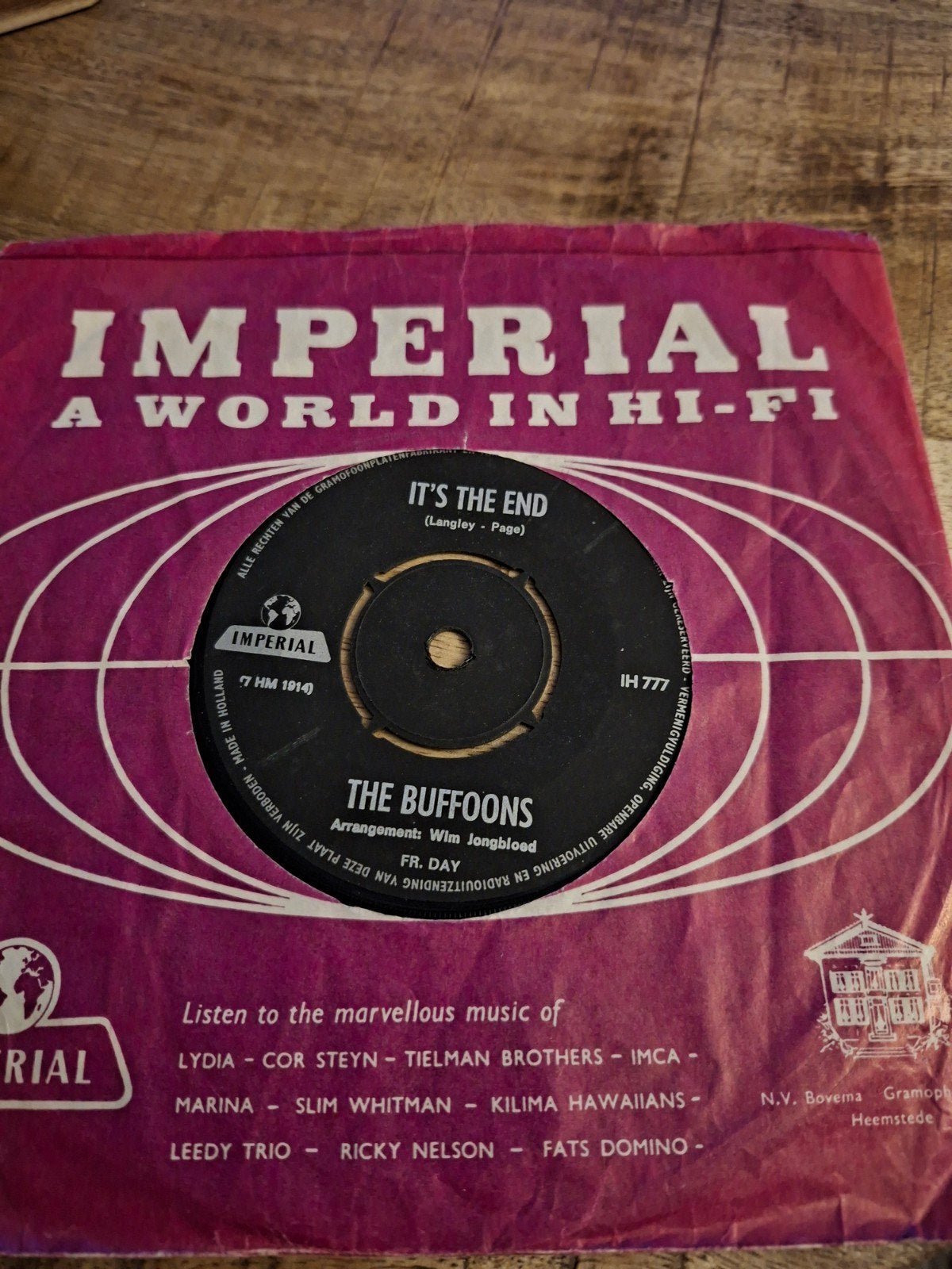 the buffoons  / it's the end, Ophalen of Verzenden, Zo goed als nieuw, Pop
