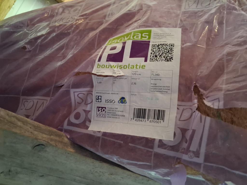 Isover issolatie, Ophalen, Nieuw, Glaswol, 15 m² of meer