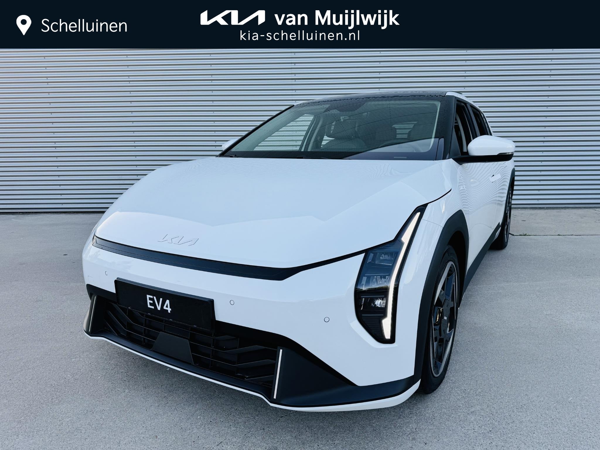 Kia EV4 Plus Advanced 58.3 kWh Voordeelauto ! Vlot rijden !, Auto's, Gebruikt, Adaptive Cruise Control, Leder en Stof, Wit