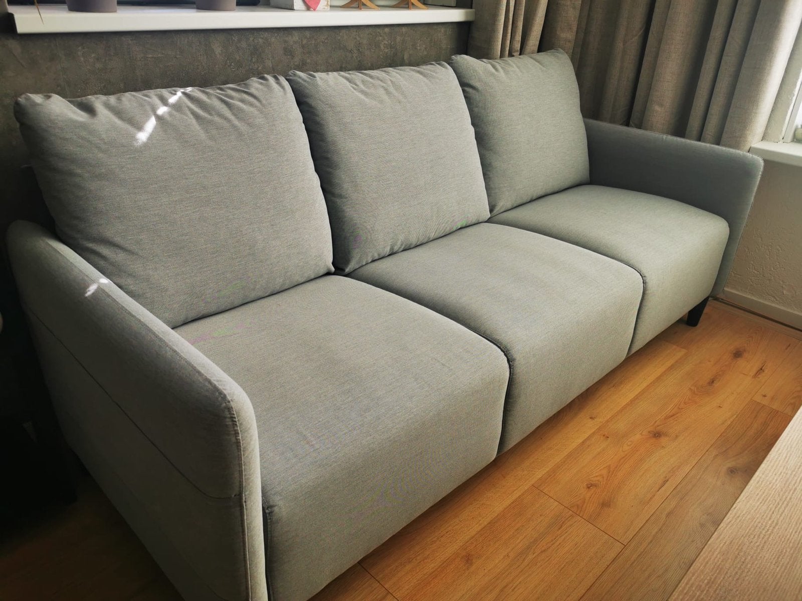 Zo goed als nieuwe IKEA ANGERSBY 3-zitsbank, lichtgrijs, Ophalen, 150 tot 200 cm, Driepersoons, 75 tot 100 cm
