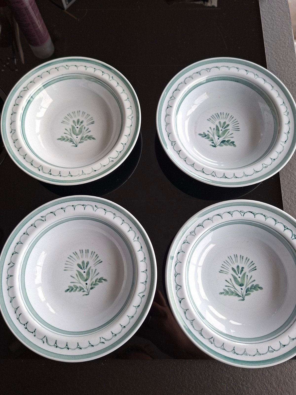 Vintage Arabia Finland Green Thistle kommen, Ophalen of Verzenden