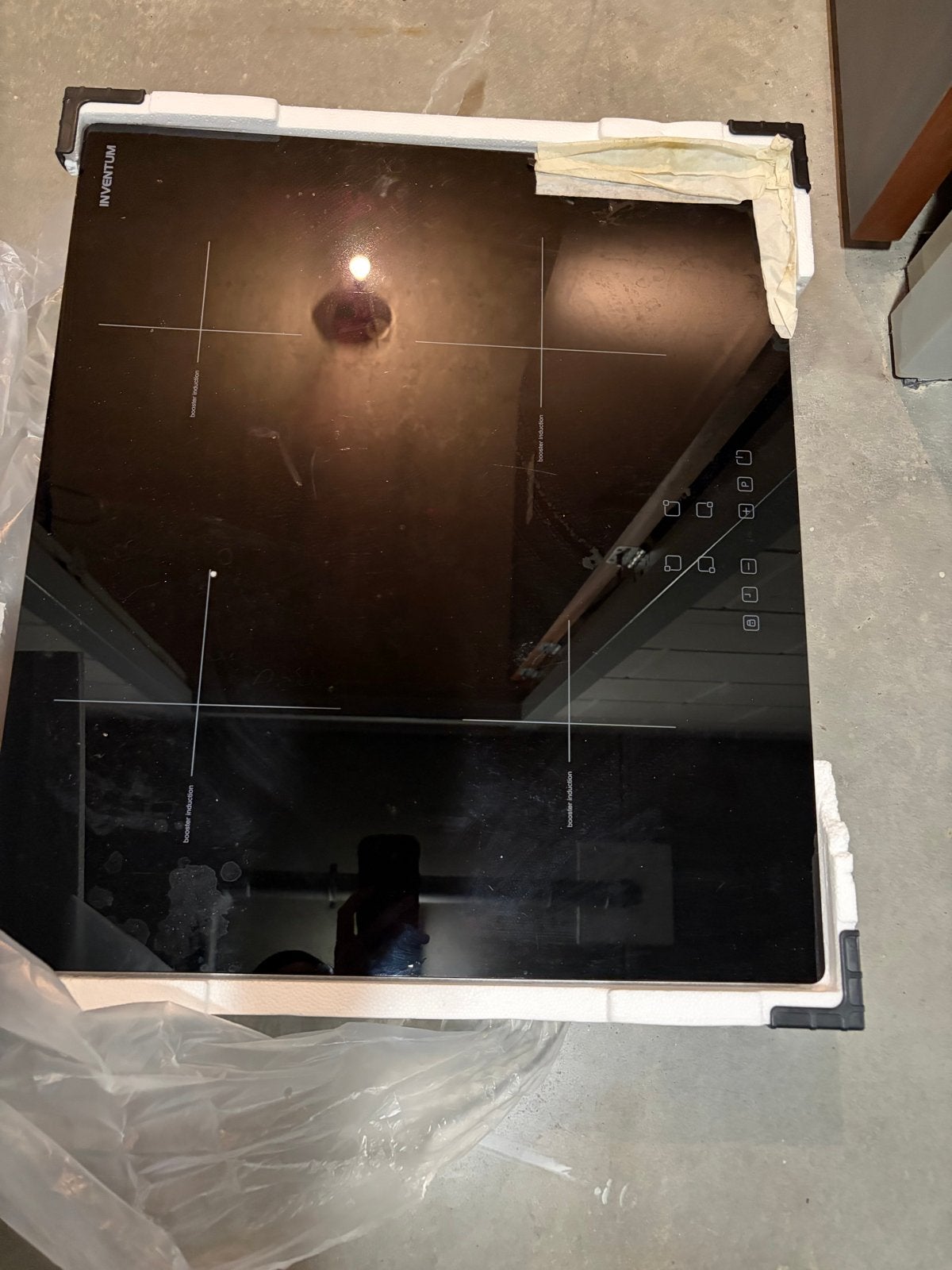 Inventum IKI6008MAT Inductiekookplaat - Glasplaat kapot, Ophalen, Gebruikt, 4 kookzones, Inbouw