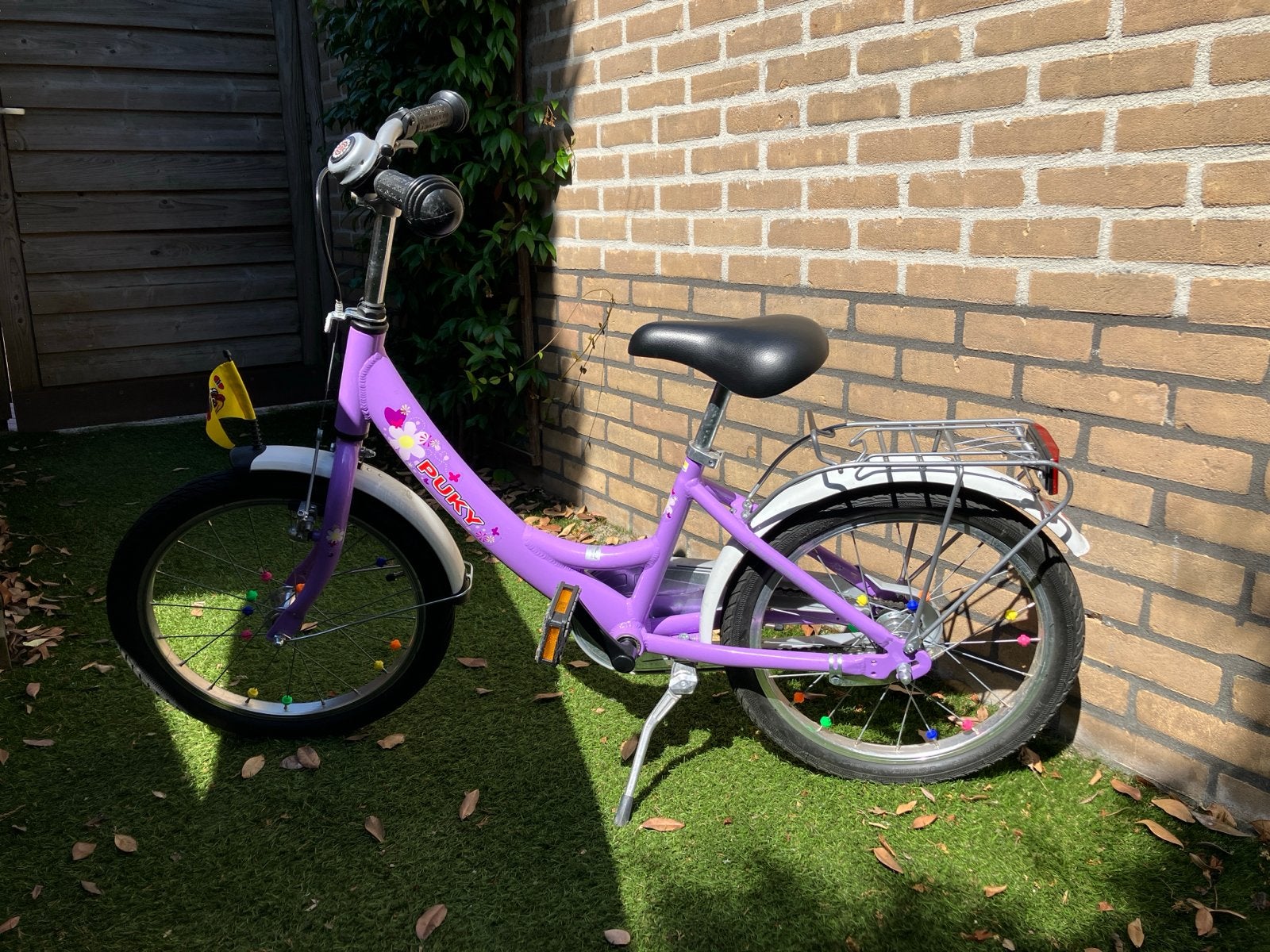 Puky kinderfiets 18 inch paars, Ophalen, Gebruikt, Terugtraprem, 16 tot 20 inch