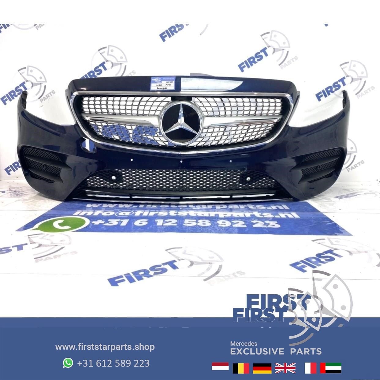 W213 AMG LINE VOORBUMPER + DIAMOND GRIL Mercedes E Klasse BL, Gebruikt, -, Voor, Ophalen of Verzenden
