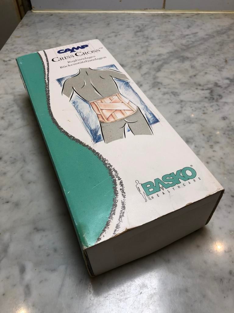 Basko Criss Cross Rugbandage 320 Sz. M Taille 74 - 82cm New!, Ophalen, Nieuw