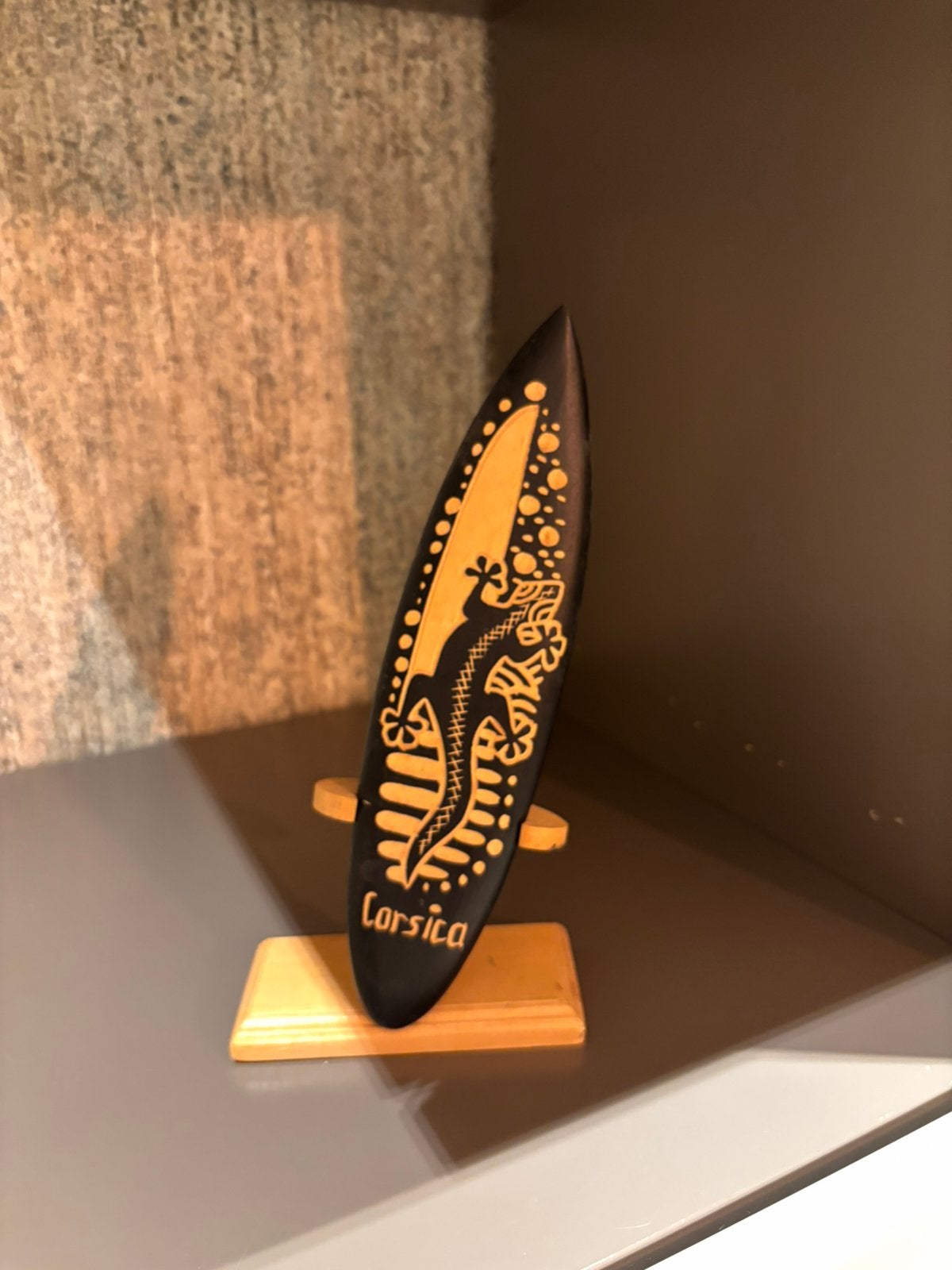 miniatuur surfboard, Ophalen of Verzenden, Zo goed als nieuw, Hout