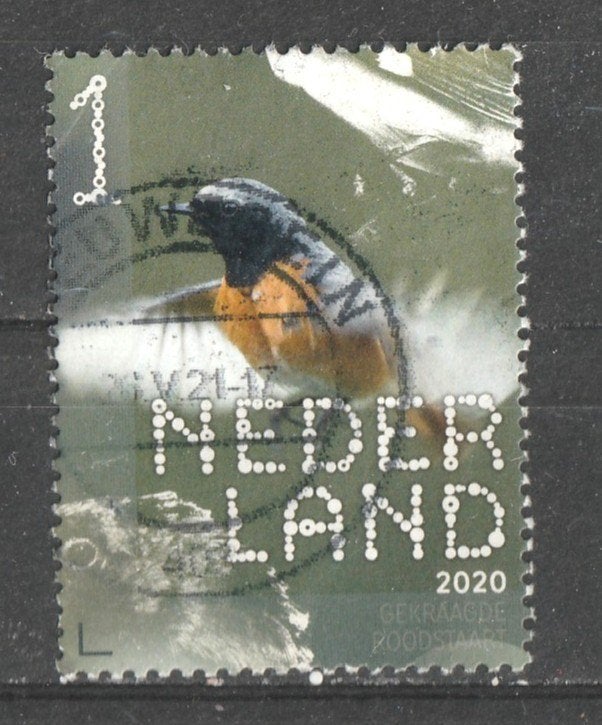 292 N beleef de Natuur 2020 gekraagde roodstaart, Ophalen of Verzenden, Na 1940, Gestempeld