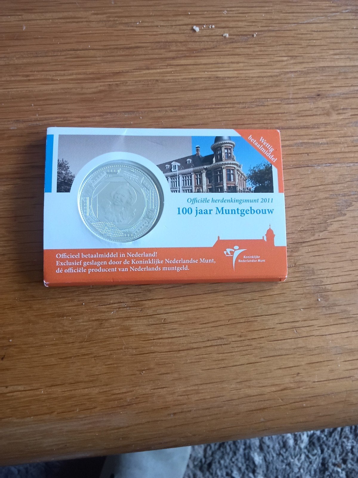 Herdenkingsmunt 100 jaar Muntgebouw 2011 - Zwaar verzilverd, Postzegels en Munten, Munten | Nederland, Ophalen of Verzenden