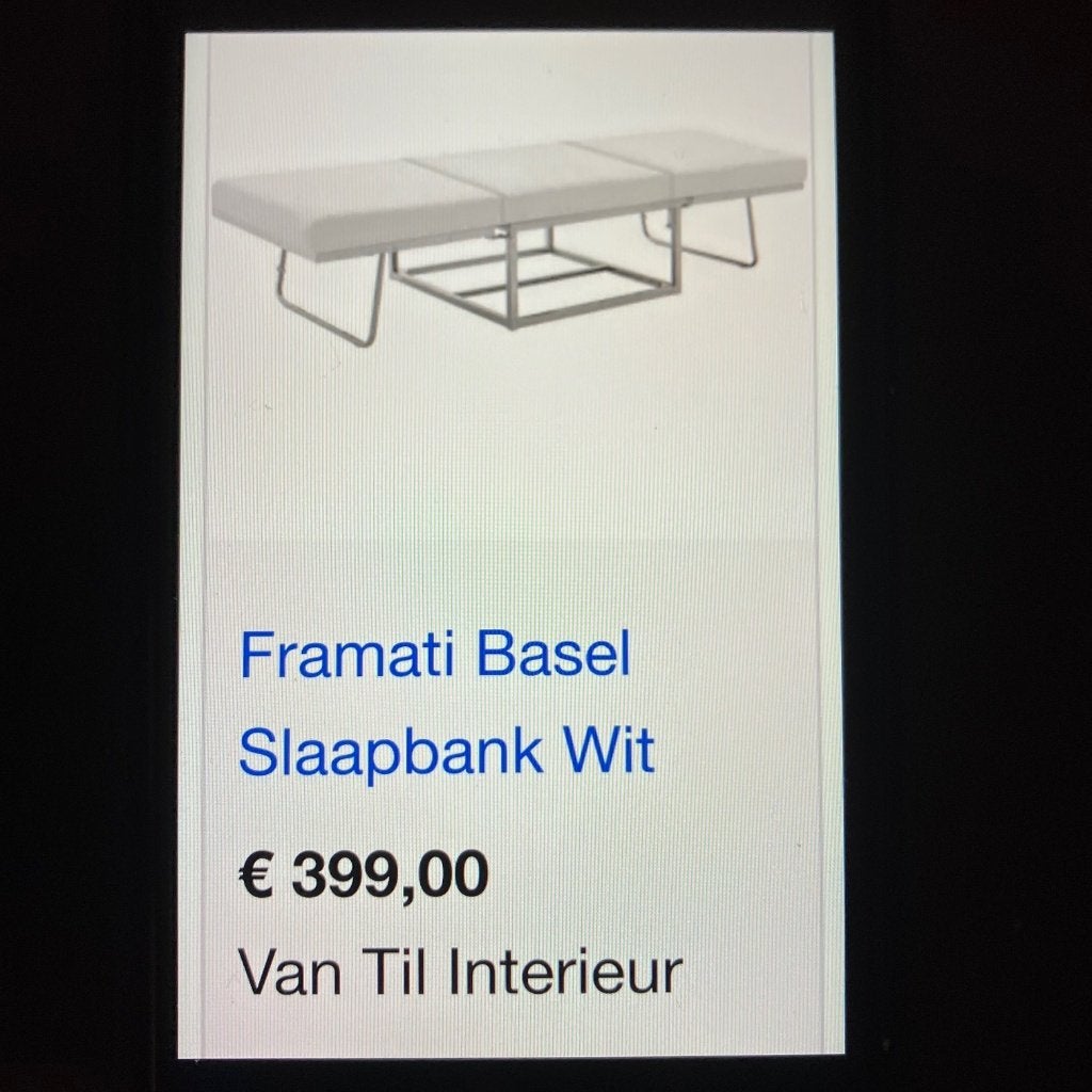 Slaapbank/hocker, Ophalen, 190 cm of minder, Zo goed als nieuw, Grijs