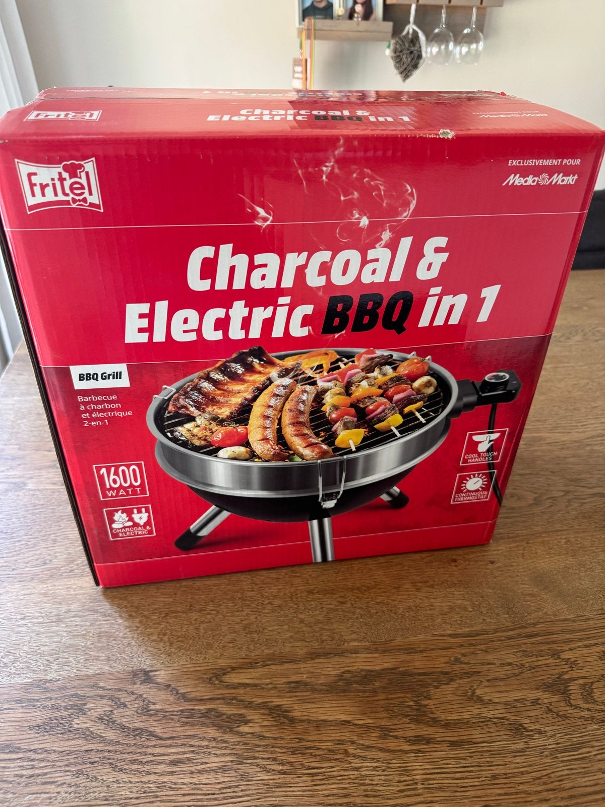 Fritel Charcoal & Electric BBQ 2-in-1 - Nieuw in doos, Ophalen of Verzenden, Nieuw