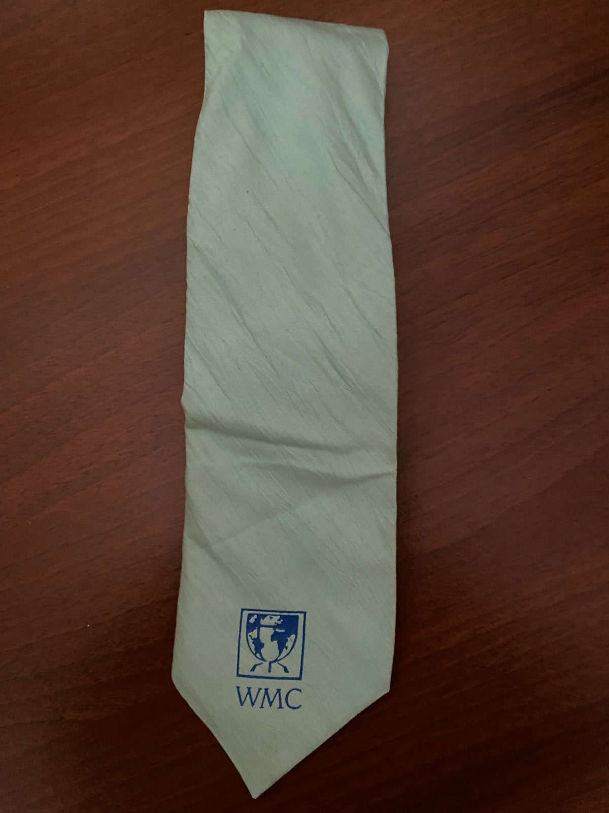 Lichtgroene stropdas met WMC Kerkrade logo, Ophalen of Verzenden, Zo goed als nieuw, Groen, Met patroon