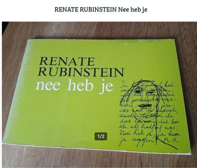 RENATE RUBINSTEIN Nee heb je, Ophalen of Verzenden, Gelezen, Renate Dorrestein