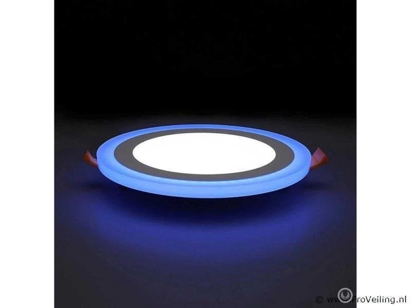 Online Veiling: 10 x LED Paneel – Blauw / Wit – 24W (18W ..., Nieuw
