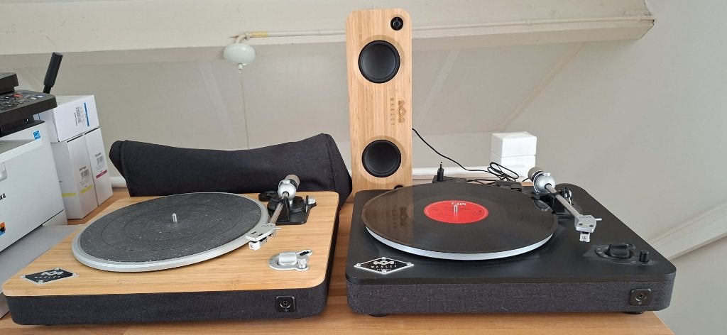 House of Marley Audio Set (twee draaitafels + speaker), Gebruikt, USB-aansluiting, Platenspeler, Ophalen